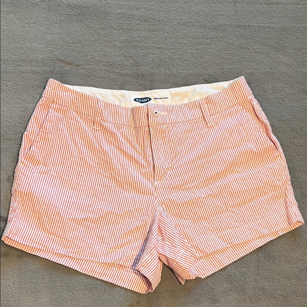Old Navy Pink & White Seersucker Shorts
